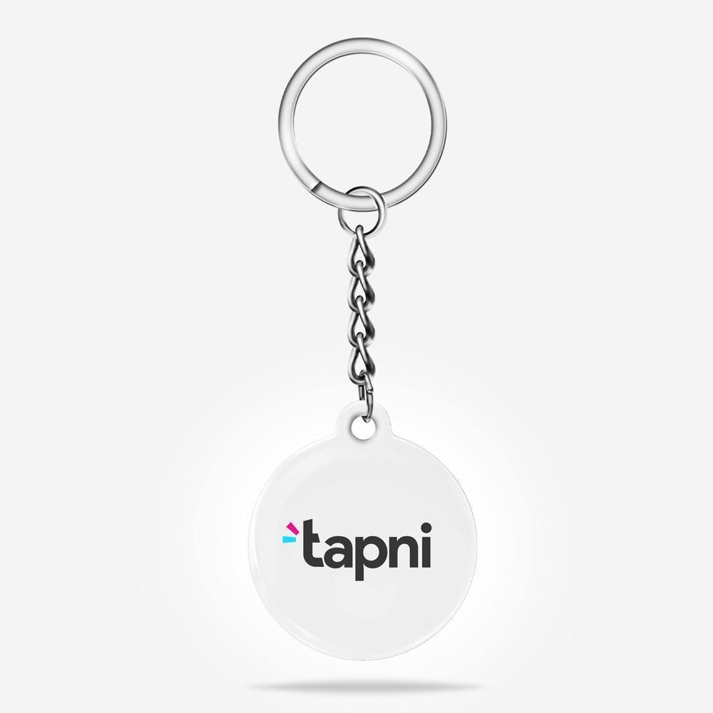 NFC Tapni White Keychain